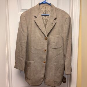 Cerruti 1881 Men’s Tan / Gray Wool Blazer – Approx. Size 40